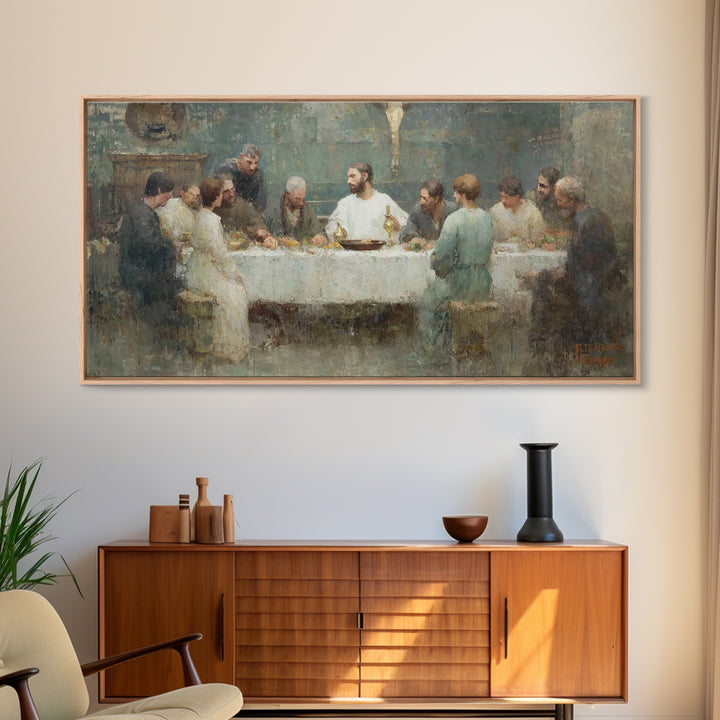 Holy Fellowship – Framed Canvas Print – Christian Art Canvas – Christian Art – Christian Wall Art – Jesus Painting – Christian gift ideas