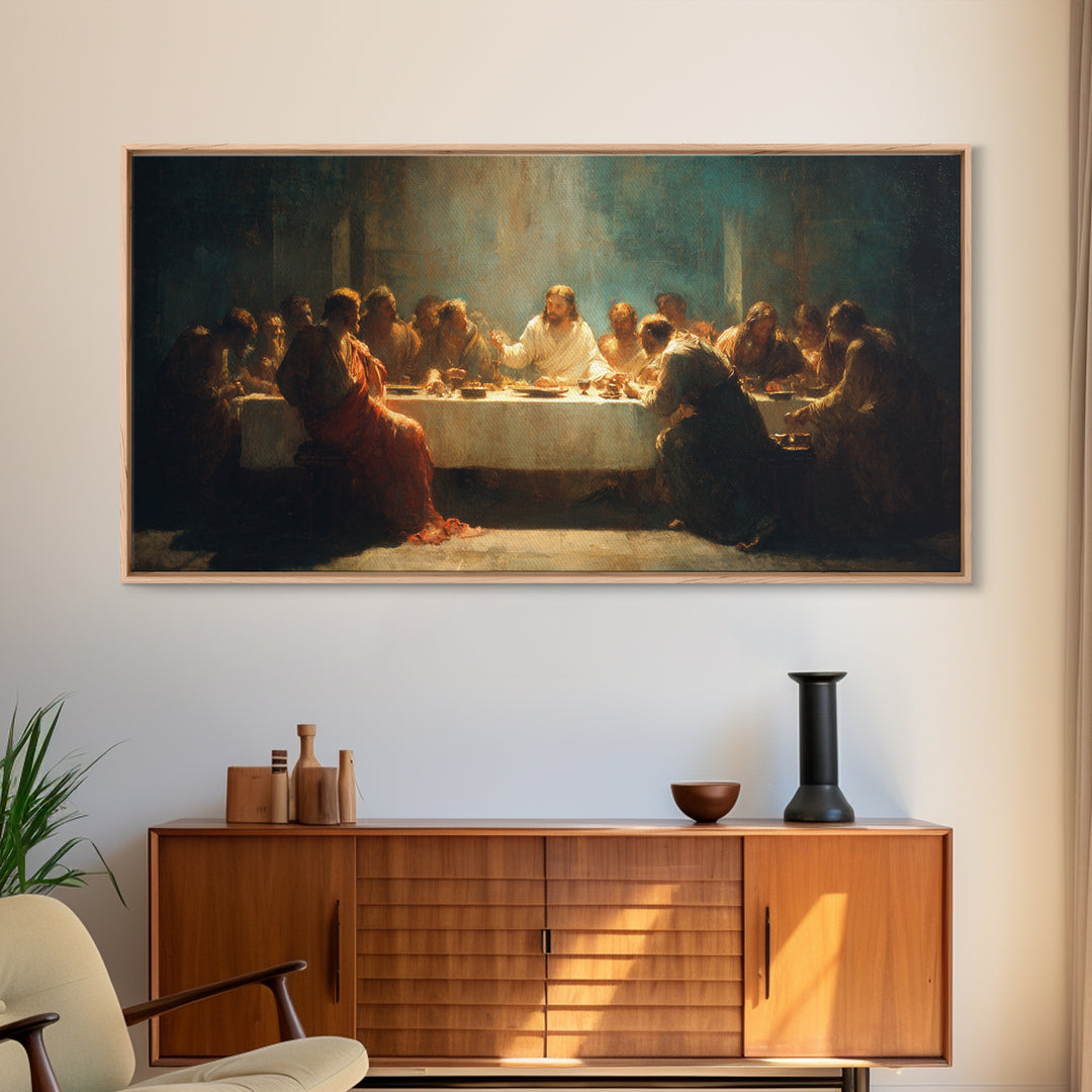 Last Light Gathering – Framed Canvas Print – Christian Art Print – Christian Art – Jesus Painting – Christian Wall Art – Christian Art Canv