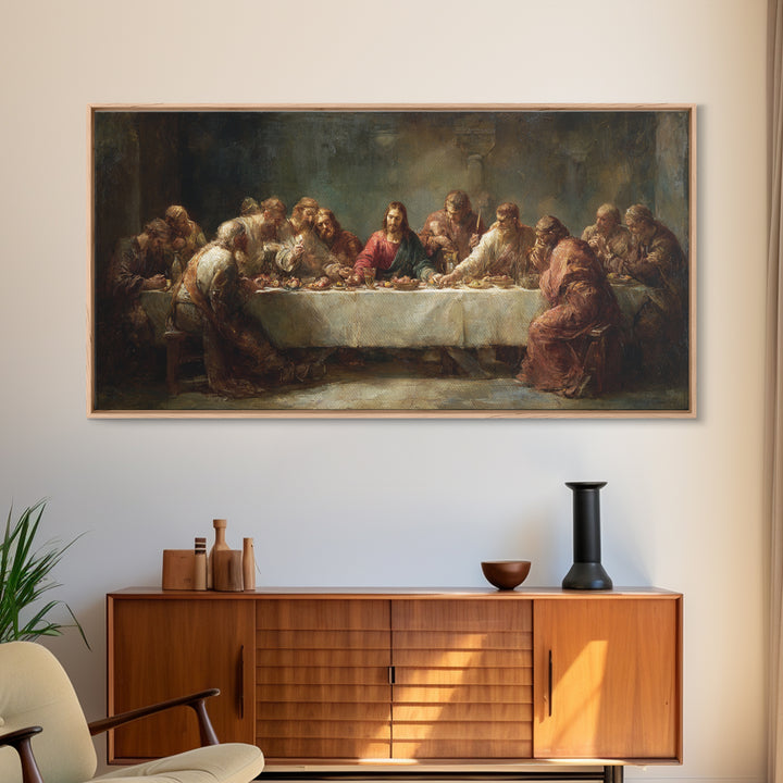 Bread Of Promise – Framed Canvas Print – Christian Art Canvas – Christian Art – Christian Wall Art – Jesus Painting – large Christian art