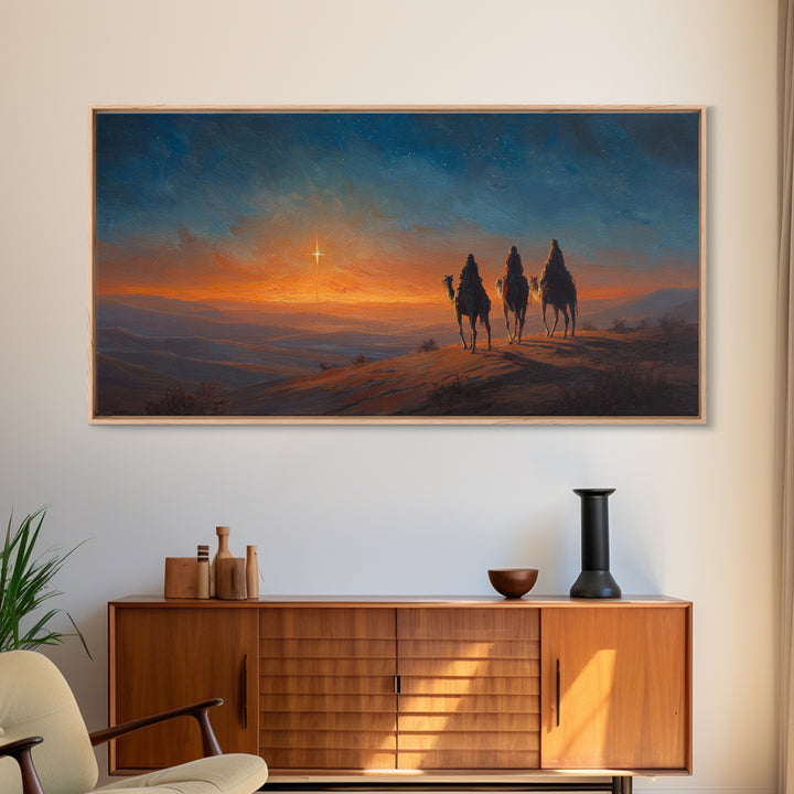 Holy Candlelight – Framed Canvas Print – Christian Wall Art – Christian Decor – Christian Art Canvas – Christmas Art – Christian Gift Ideas
