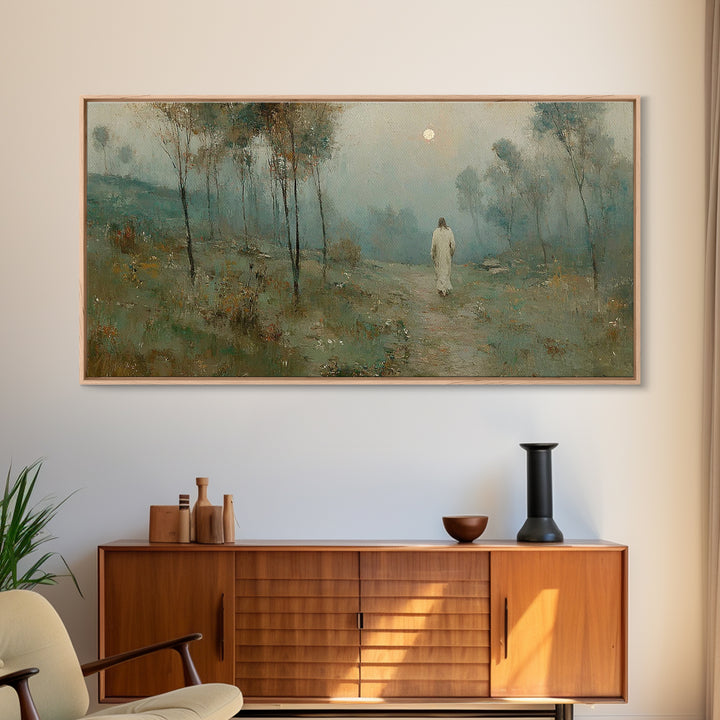 Evening Of Grace | Framed Canvas Print | Christian Art Canvas | Christian Wall Art | Jesus Painting | Christian Gift Ideas | Christmas Art