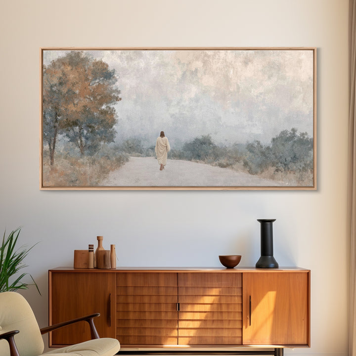 Gentle Morning Peace, Framed Canvas Print, Christian Art Canvas, Christian Wall Art, Christian Christmas Art, Jesus Painting, Christian Dec