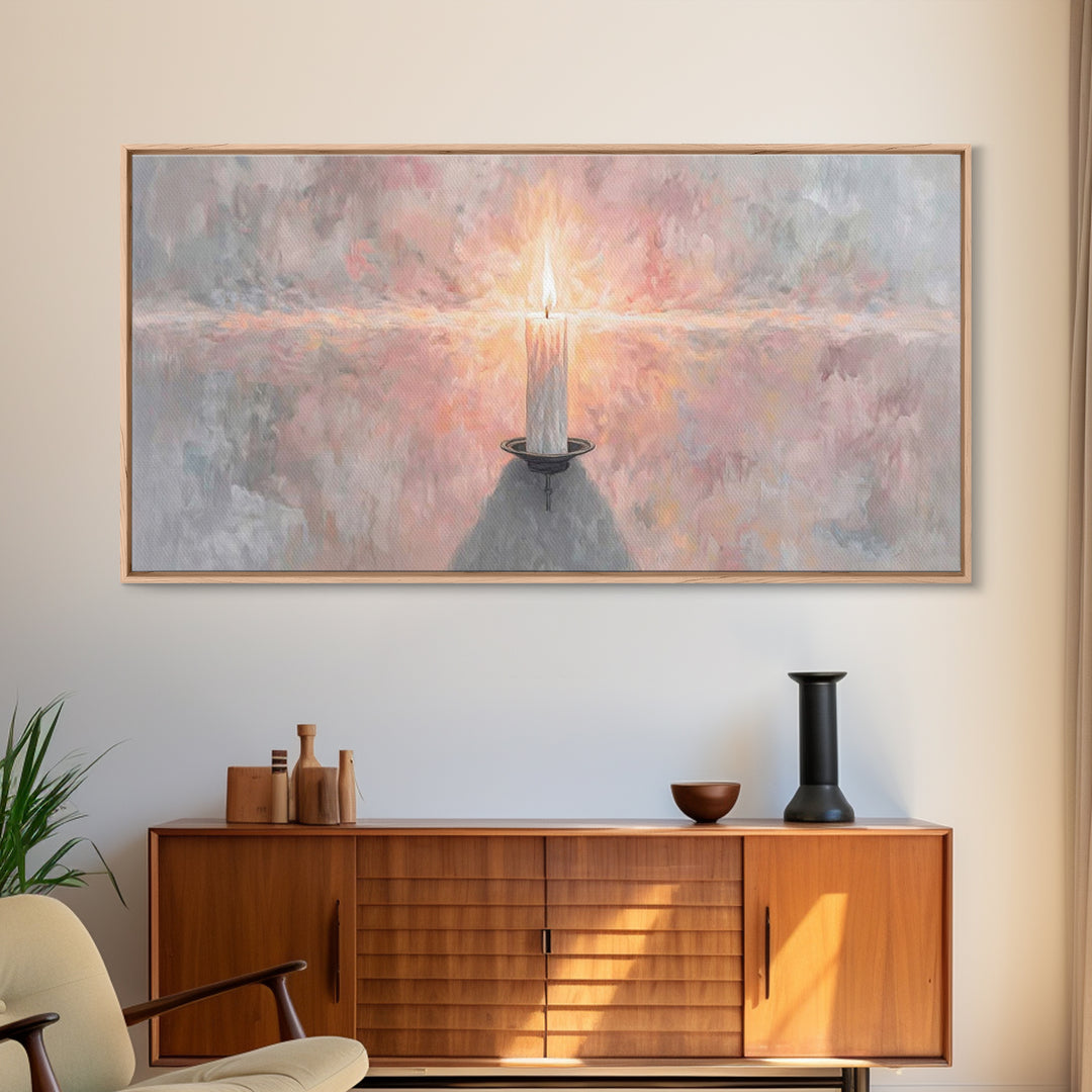Sanctuary Glow – Framed Canvas Print – Christian Art Canvas – Christian Decorations – Christian Wall Art – Christmas Art – Christian Christ