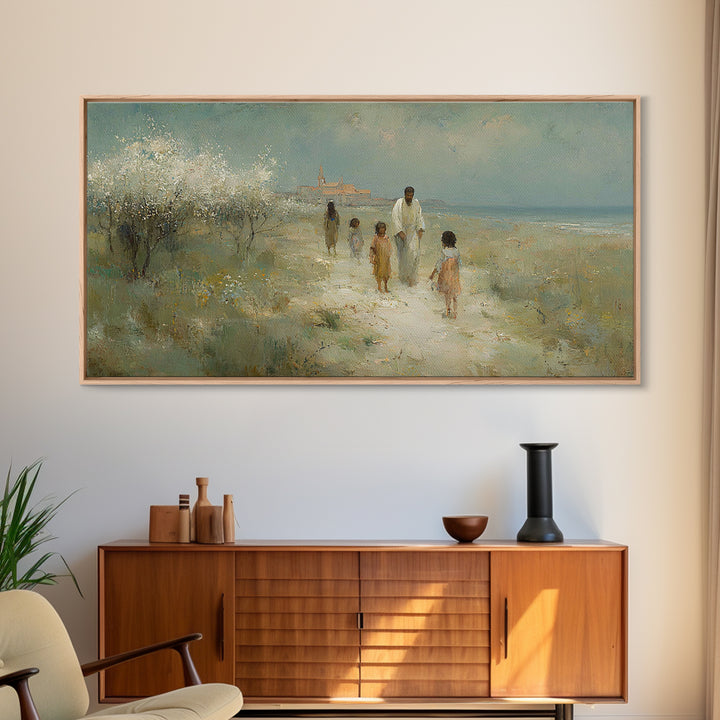 Pure Blessing – Framed Canvas Print – Christian Wall Art – Christian Art Canvas – Jesus Painting – Christmas Art – Christian Christmas Art