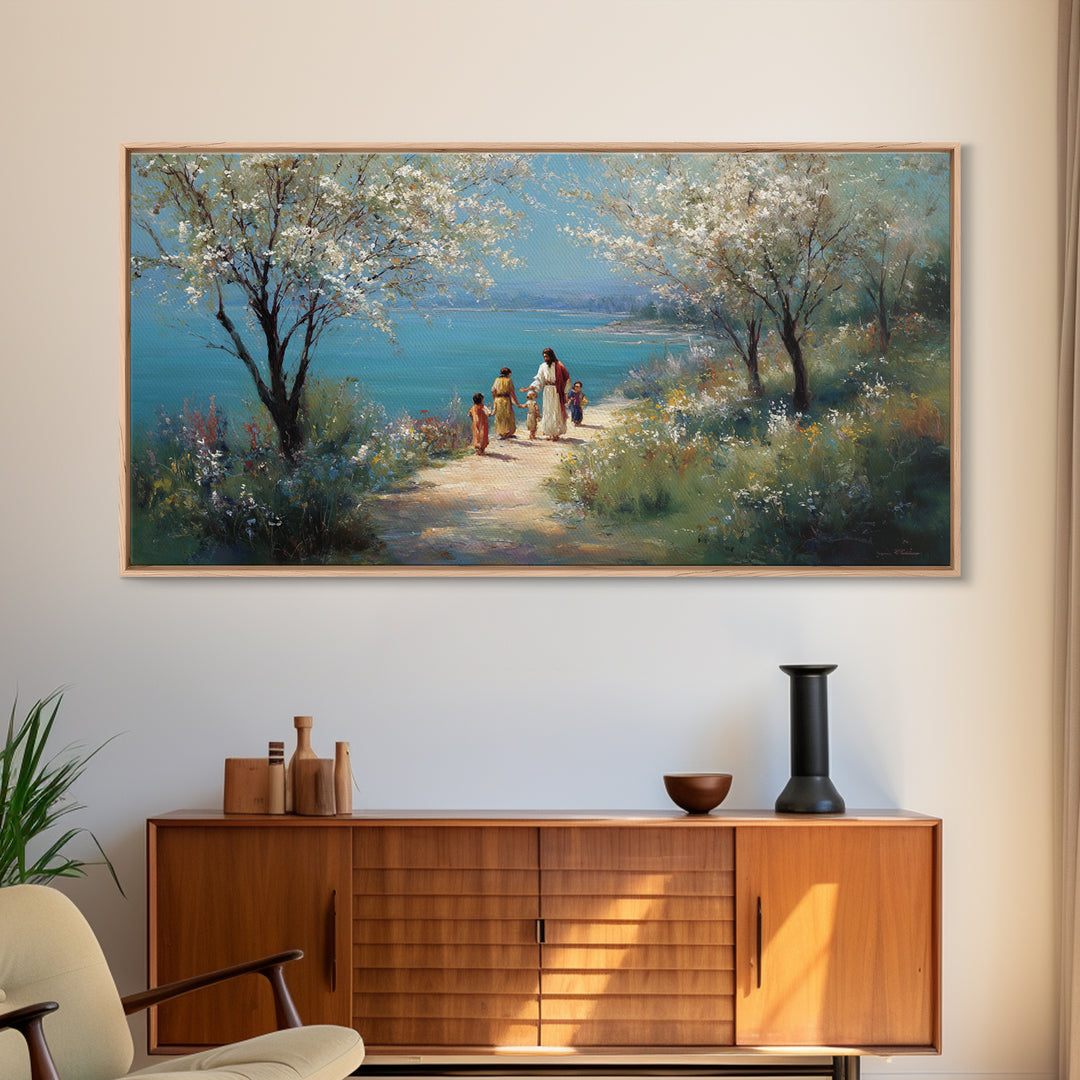 Path Of Grace – Framed Canvas Print – Christian Wall Art – Christian Art Canvas – Jesus Painting – Christian Gift Ideas – Christian Decor –
