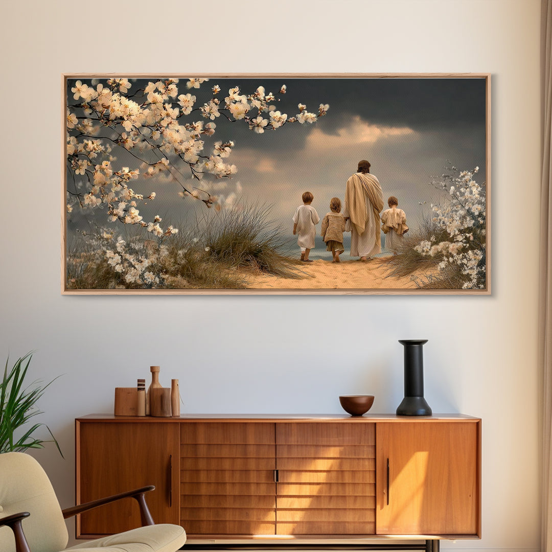 Evening Promise – Framed Canvas Print – Christian Wall Art – Christian Art Canvas – Jesus Painting – Christian Gift – Subtle Christian Art