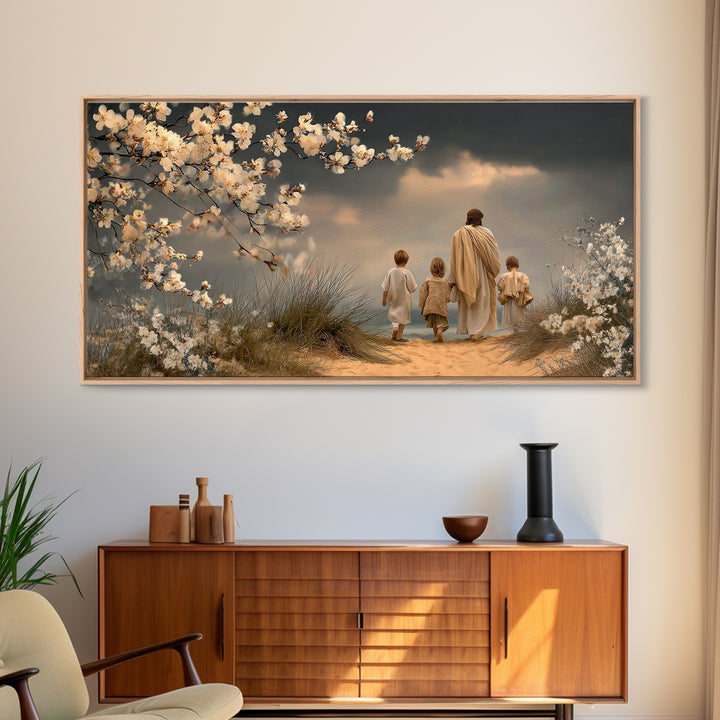 Evening Promise – Framed Canvas Print – Christian Wall Art – Christian Art Canvas – Jesus Painting – Christian Gift – Subtle Christian Art