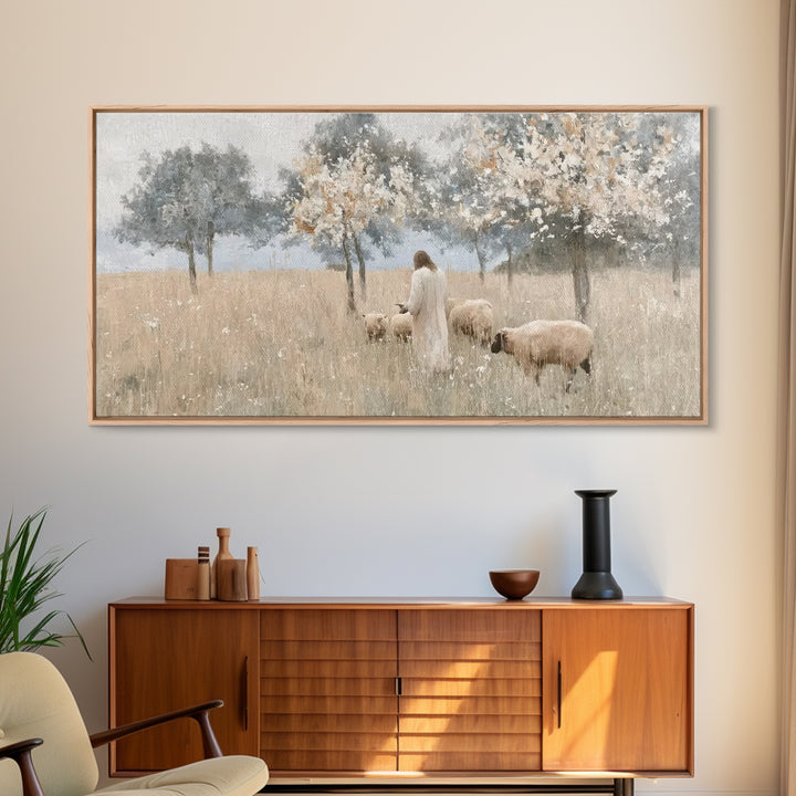 Fields Of Mercy – Framed Canvas Print – Christian Art Canvas – Christian Wall Art – Jesus Painting – Vintage Christian Art – Christian Chri