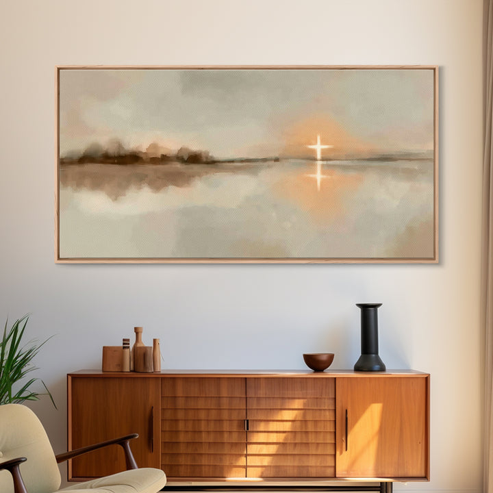 Horizon Of Hope | Framed Canvas Print | Christian Christmas Art | Christian Art Canvas | Modern Christian Art | Christian Wall Art | Christ