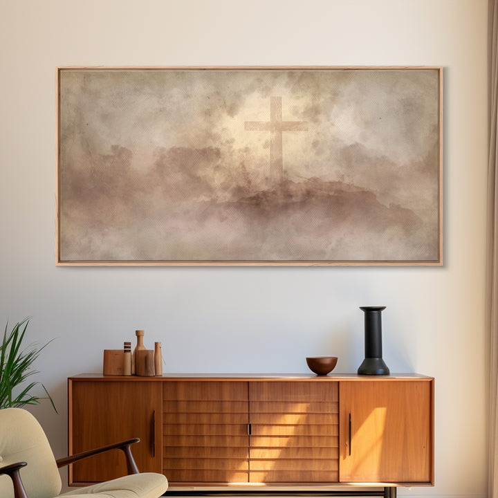 Cross Of Hope – Framed Canvas Print – Christian Wall Art – Christian Art Canvas – Christian Art – Christian Decor