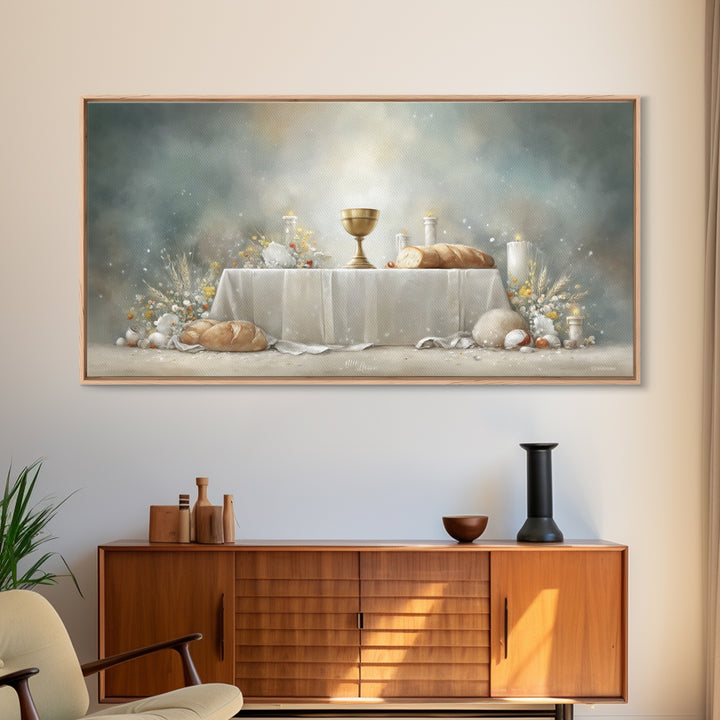 Eternal Feast Glow – Framed Canvas Print – Christian Wall Art – Christian Art – Christian Art Canvas – Christian Decor