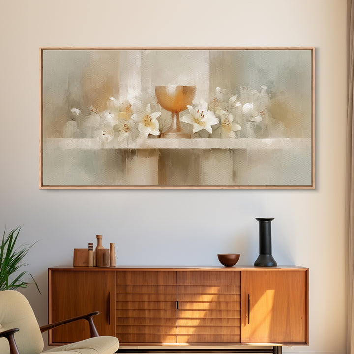 Radiant Communion - Framed Canvas Print - Christian Wall Art - Christian Art Canvas - Abstract Christian Art - Christian Painting - Unique