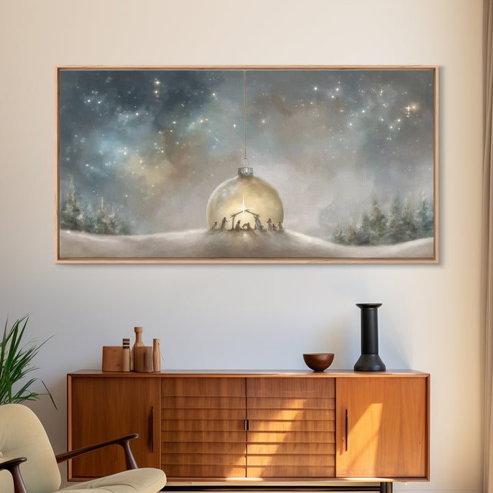 Star Of Bethlehem – Framed Canvas Print – Christian Christmas Art – Christmas Wall Art – Christian Art Canvas – Framed Christmas Art – Chri