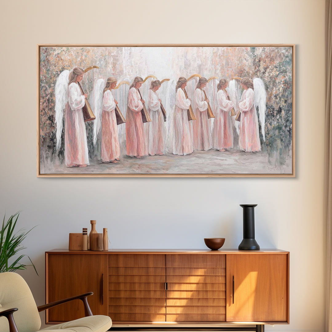 Glory Of Heaven – Framed Canvas Print – Christian Christmas Art – Christian Art Canvas – Framed Christian Art – Christmas Art Framed – Chri