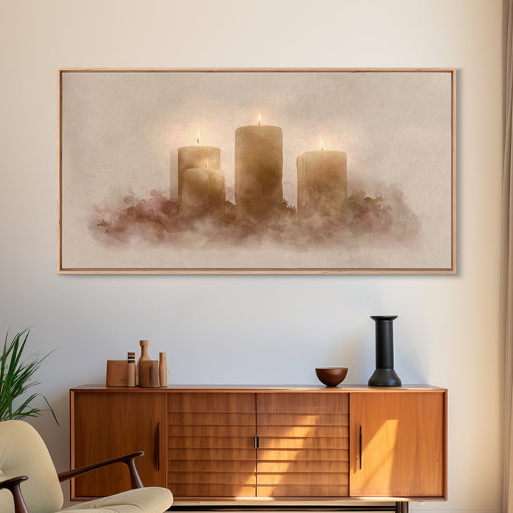 Holy Advent Calm – Framed Canvas Print – Christian Wall Art – Christian Art Canvas – Christian Christmas Art – Christmas Art Framed – Chris