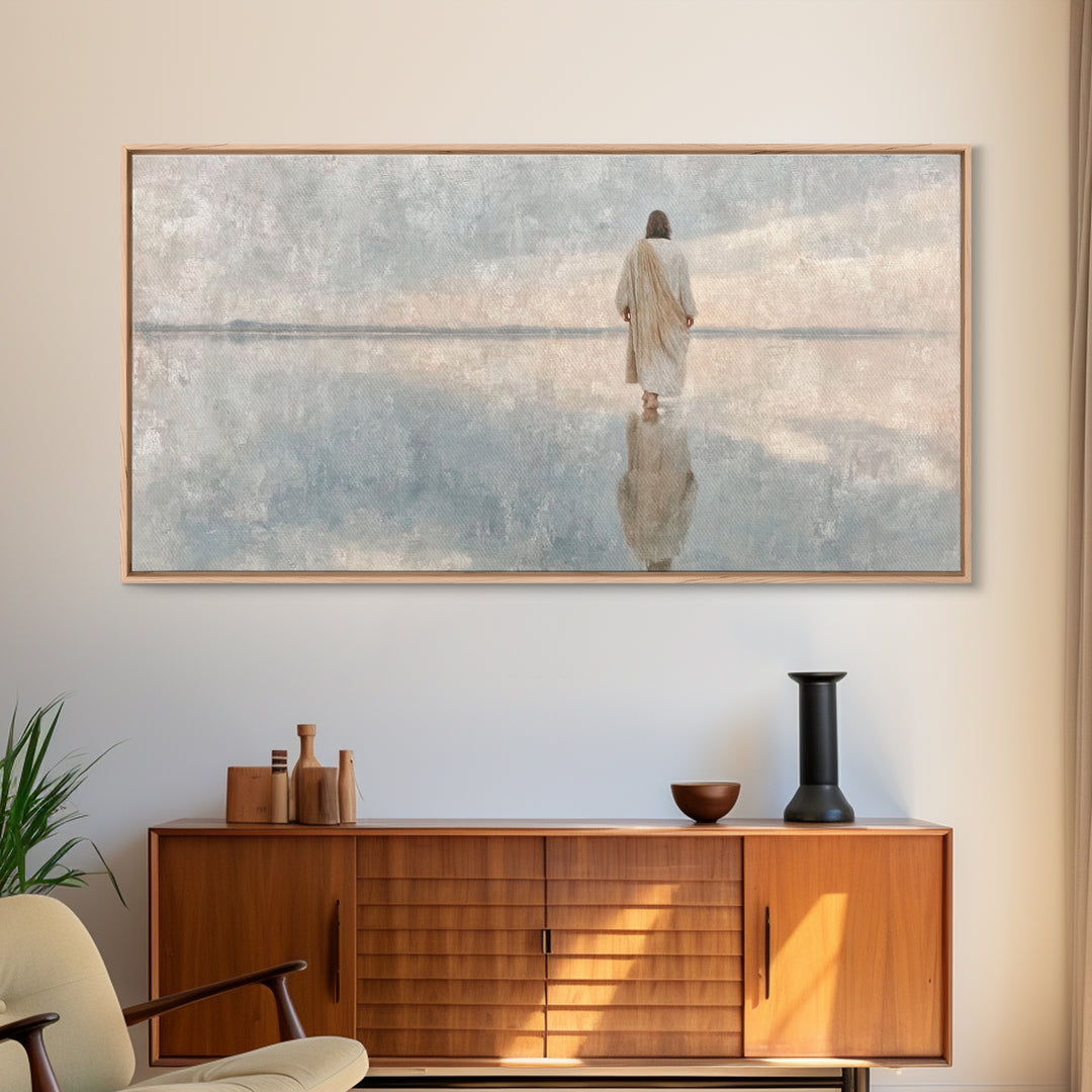 Path Of Grace | Framed Canvas Print | Christian Wall Art | Christian Art | Modern Christian Painting | Jesus Canvas Art | Christian Art Can