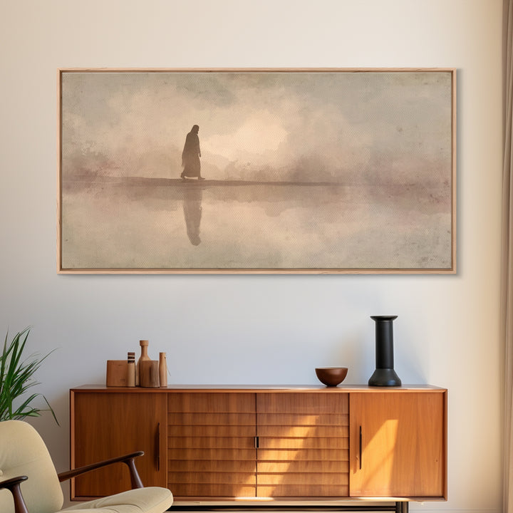 Sacred Journey – Framed Canvas Print – Jesus Art Print – Christian Wall Art – Modern Christian Art – Christian Art Canvas – Unique Christia