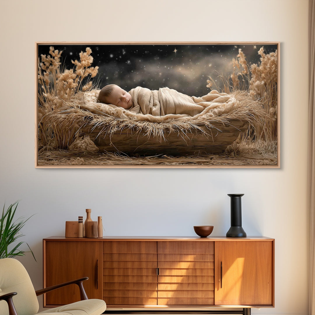 Holy Reflection, Framed Canvas Print, Christian Wall Art, Jesus Canvas Art, Moody Christian Art, Christian Art Work, Modern Christian Paint