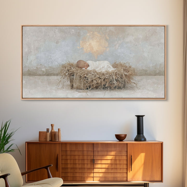 Star Of Mercy – Framed Canvas Print – Christian Christmas Art – Jesus Painting – Christian Wall Art – Christmas Canvas Wall Art – Christian