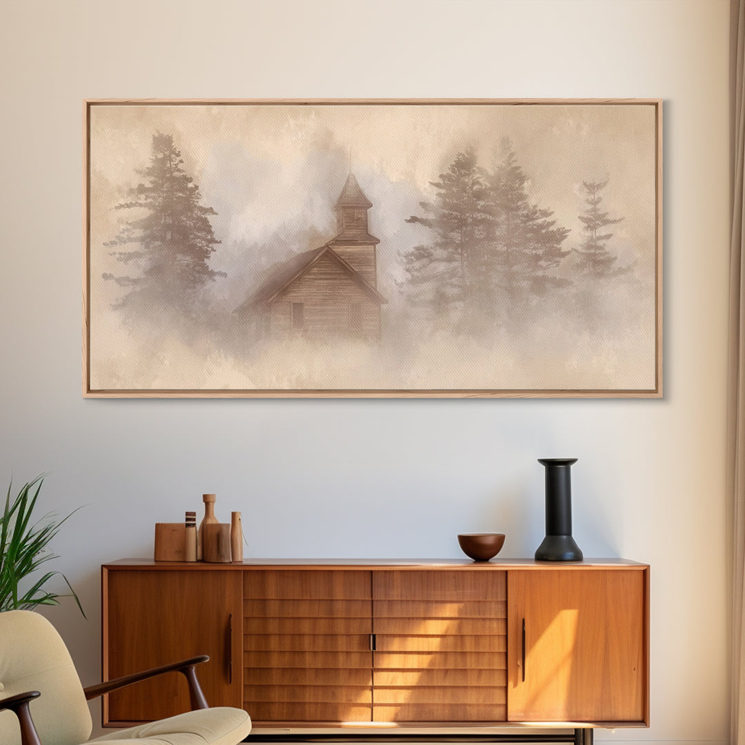 Humble Manger, Framed Canvas Print, Christian Art Print, Christmas Art, Christian Wall Art, Minimalist Christian Art
