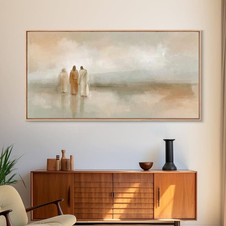 Road Of Faith, Framed Canvas Print, Christian Art Canvas, Christian Painting, Modern Christian Art, Jesus Christmas Art, Christian Wall Art
