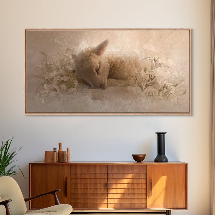 Restful Grace – Framed Canvas Print – Christian Art Canvas – Christian Art Print – Christian Wall Art – Subtle Christian Art – Christian Gi