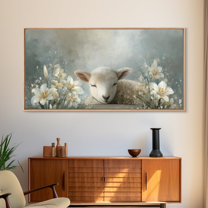 Heaven’s Innocence – Framed Canvas Print – Christian Wall Art – Christian Art Print – Christian Art Canvas – Modern Christian Art – Christi