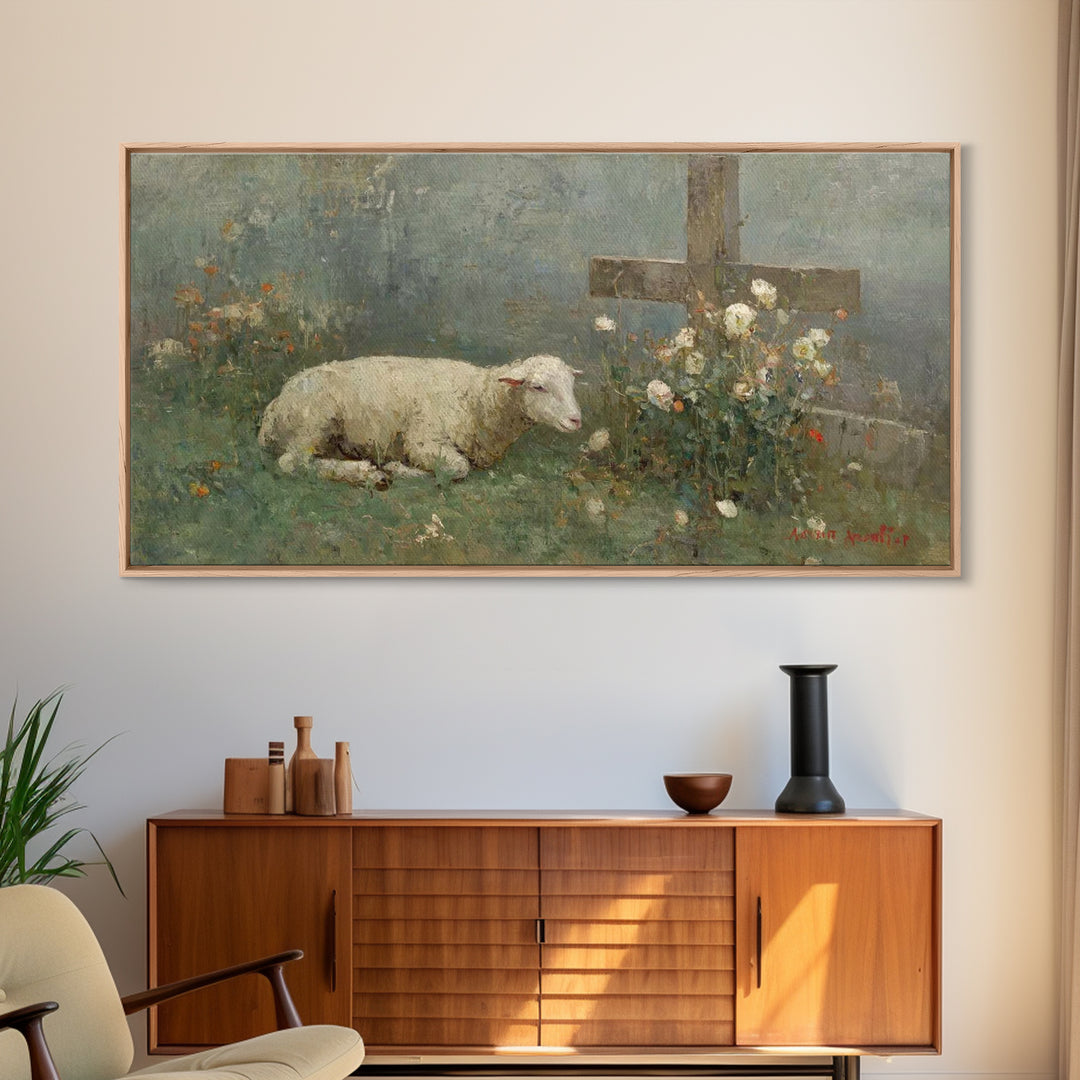 Cross Of Comfort – Framed Canvas Print – Christian Wall Art – Christian Art Print – Christian Art Canvas – Modern Christian Art – Christian