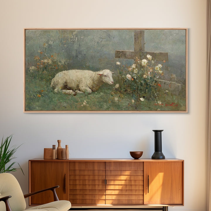 Cross Of Comfort – Framed Canvas Print – Christian Wall Art – Christian Art Print – Christian Art Canvas – Modern Christian Art – Christian