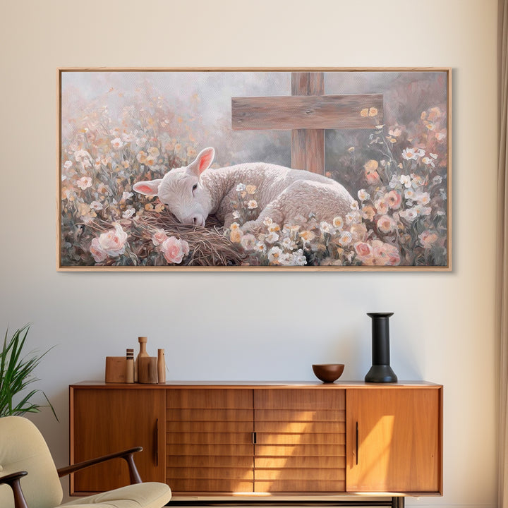 Easter Promise – Framed Canvas Print – Christian Wall Art – Christian Art Canvas – Christian Art Print – Modern Christian Painting – Christ