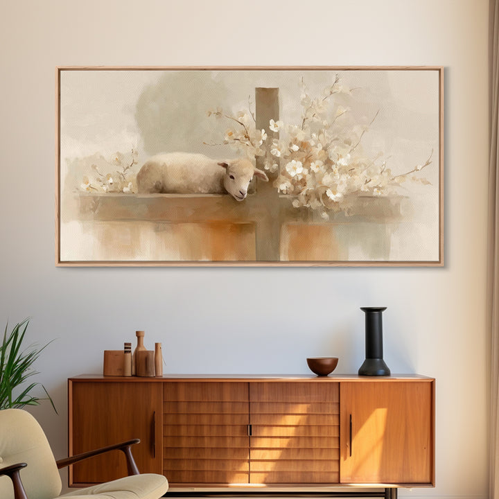 Calm Redemption – Framed Canvas Print – Christian Art Canvas – Christian Paintings – Christian Wall Art – Subtle Christian Art – Christian