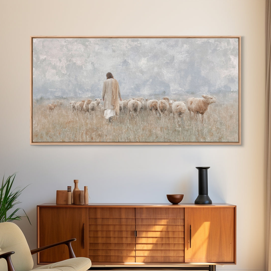 Fields Of Mercy – Framed Canvas Print – Christian Paintings – Christian Wall Art – Jesus Canvas Art – Christian Art Work – Modern Christian