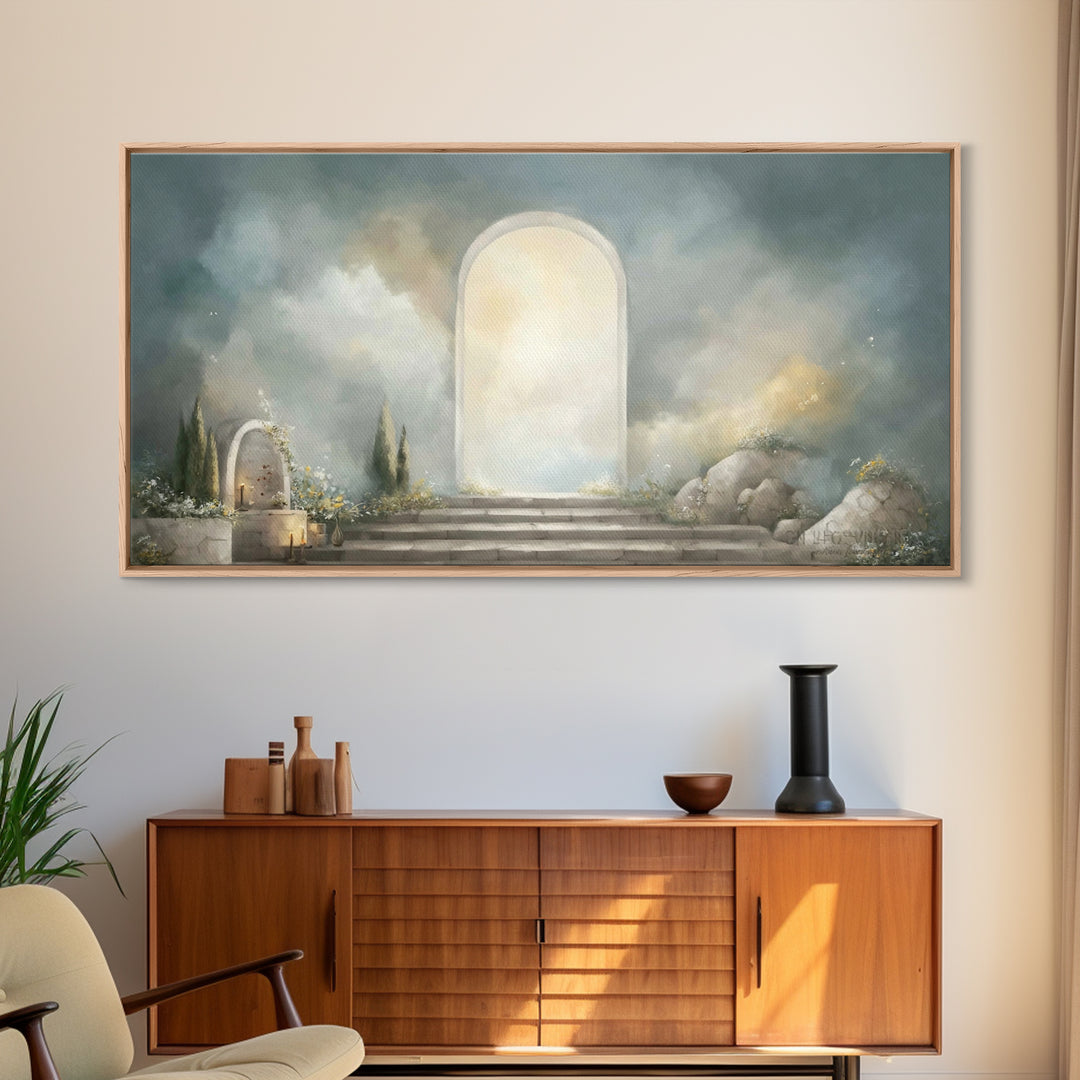 Heaven’s Gate – Framed Canvas Print – Christian Art Canvas – Christian Wall Art – Subtle Christian Art – Christian Decoration – Christian A