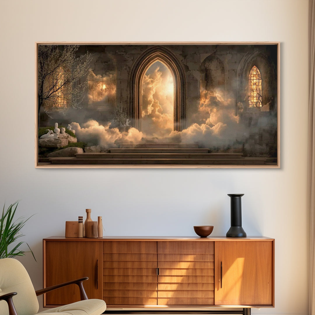 Eternal Dawn – Framed Canvas Print – Christian Art Canvas – Moody Christian Art – Christian Wall Art – Christian Art Work – Christian Decor
