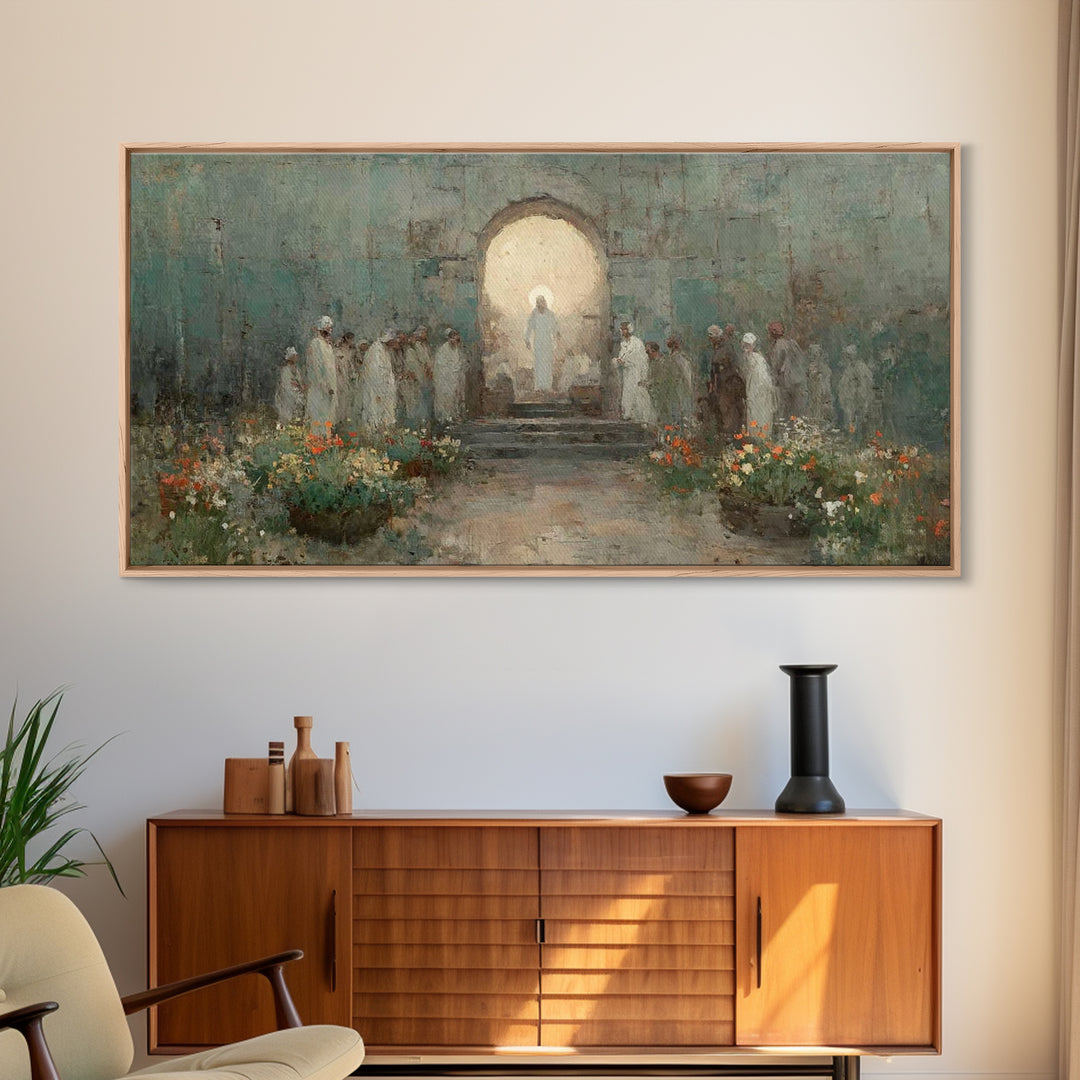 Holy Gathering – Framed Canvas Print – Christian Painting – Vintage Christian Art – Christian Wall Art – Christian Art Canvas – Christian G