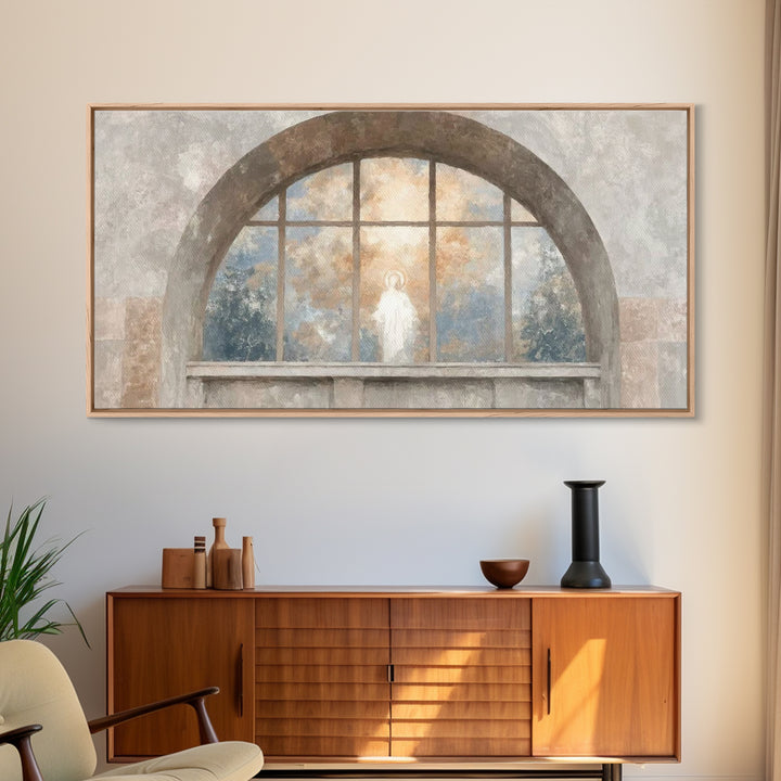 Radiant Window – Framed Canvas Print – Christian Wall Art – Christian Art Print – Subtle Christian Art – Christian Art Canvas – Christian D
