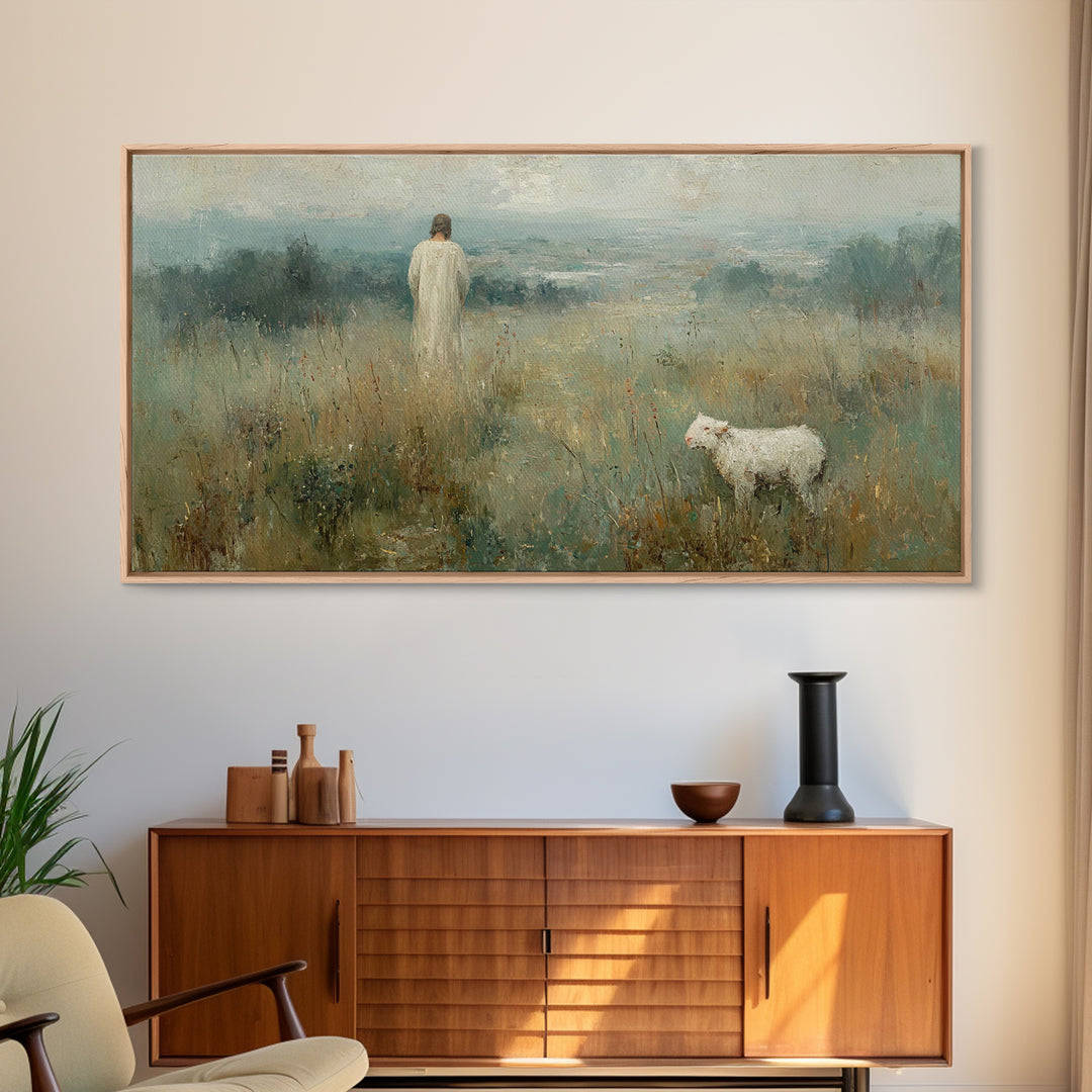 Autumn Mercy, Framed Canvas Print, Christian Art Canvas, Christian Wall Art, Jesus Painting, Christmas Art, Christian Decor, Faith Art