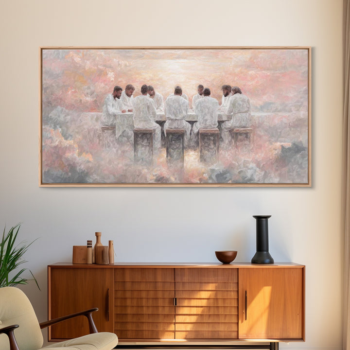 Heavenly Supper Light – Framed Canvas Print – Christian Wall Art – Christian Art Canvas – Jesus Painting – Christian Art – Christian Gift I