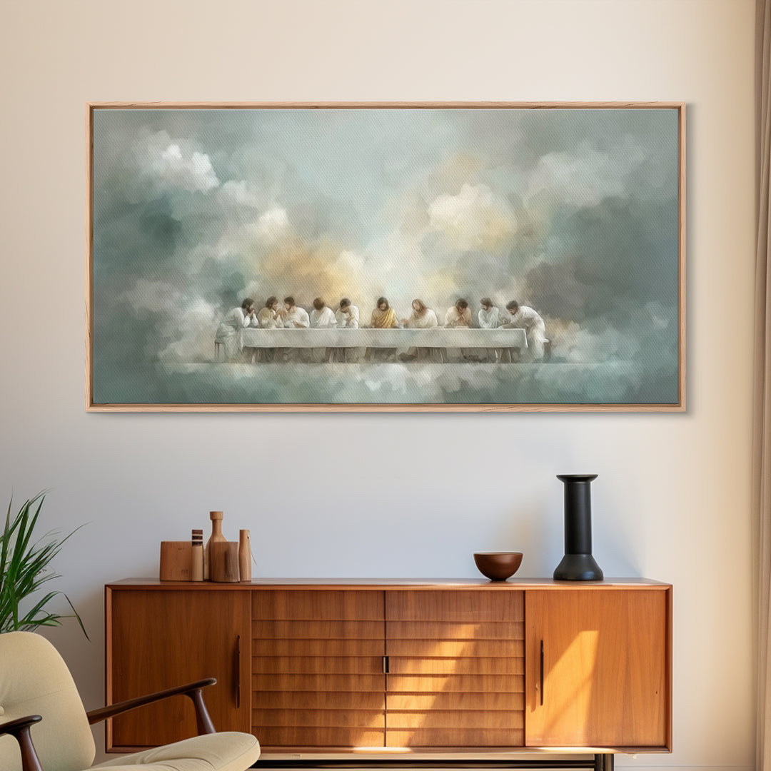 Eternal Supper Peace | Framed Canvas Print | Christian Art | Christian Art Canvas | Christian Wall Art | Jesus Painting | Christian Gift