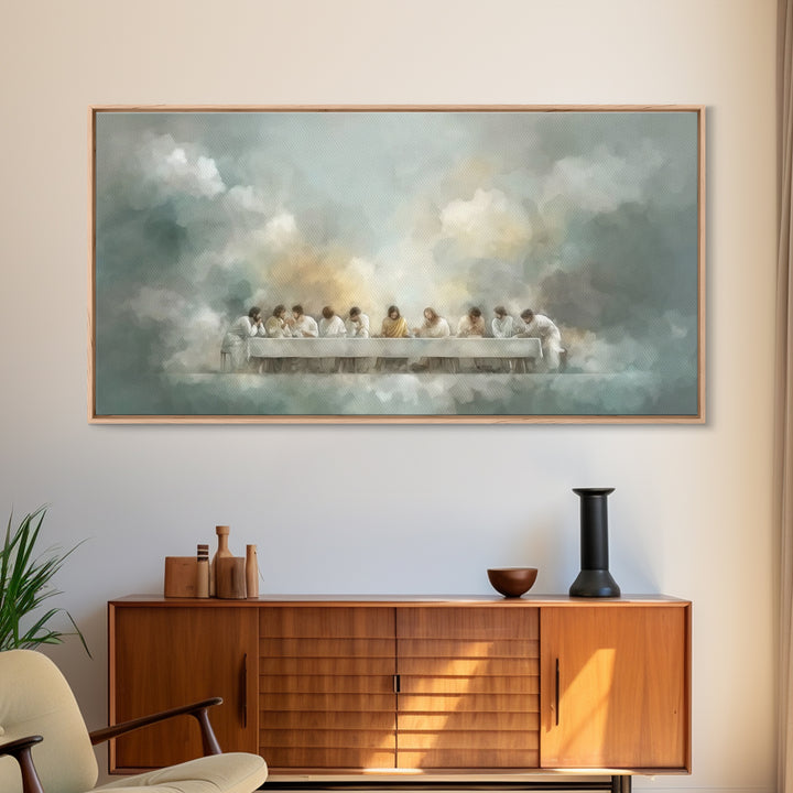 Eternal Supper Peace | Framed Canvas Print | Christian Art | Christian Art Canvas | Christian Wall Art | Jesus Painting | Christian Gift