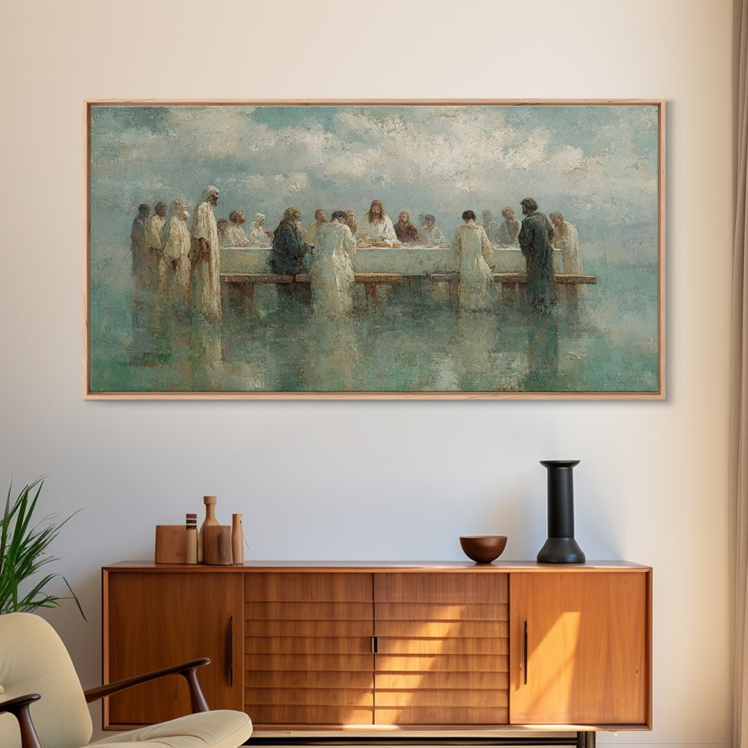 Sacred Fellowship Sky | Framed Canvas Print | Christian Art Canvas | Jesus Painting | Christian Wall Art | Christian Art | Christian Decor