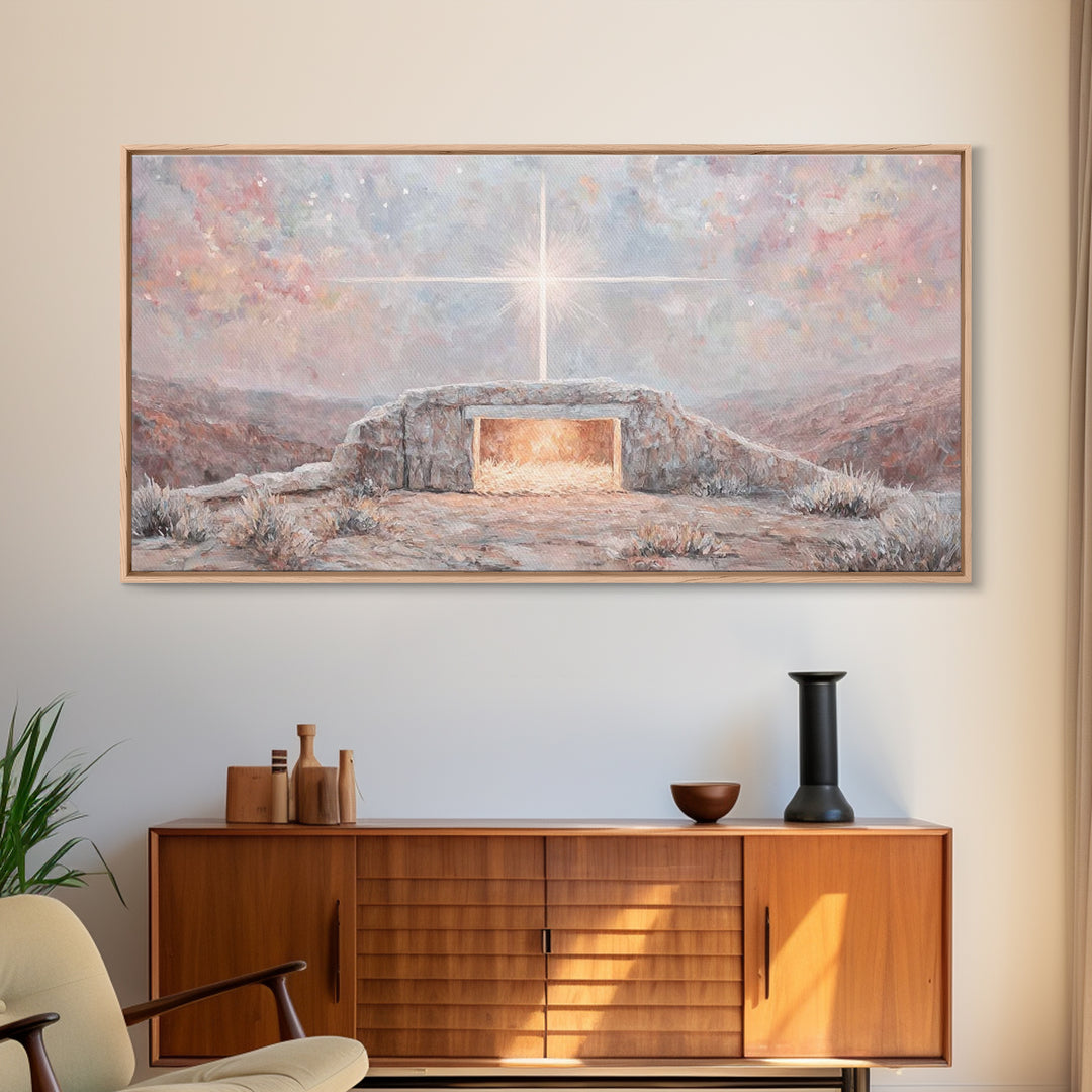Star Over Bethlehem | Framed Canvas Print | Christian Wall Art | Christian Christmas Art | Christmas Art | Christian Art Canvas | Christian