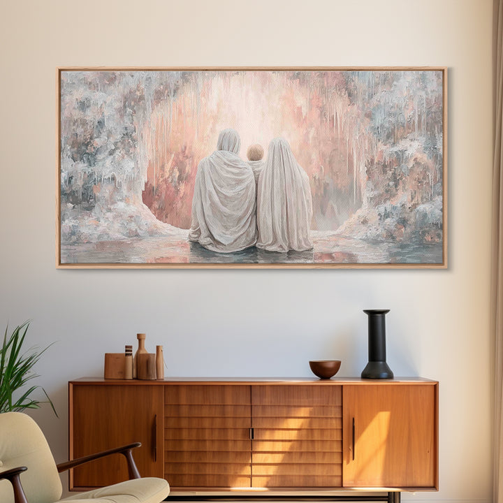 Sacred Gathering | Framed Canvas Print | Christian Christmas Art | Christian Art | Christian Art Canvas | Christian Wall Art | Christmas Ar