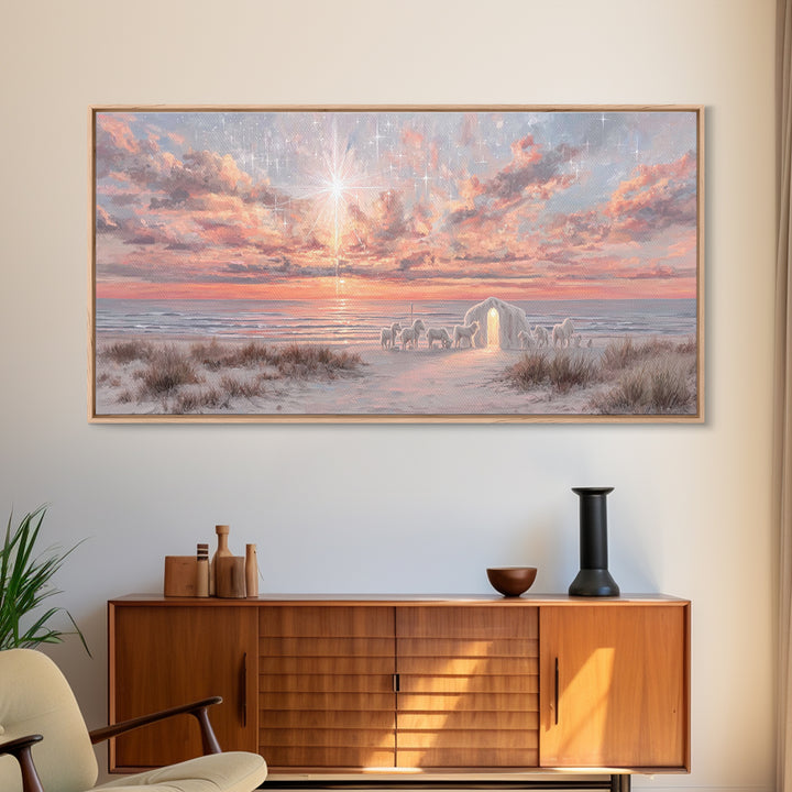 Star of Dawn – Framed Canvas Print – Christian Wall Art – Christmas Art Prints – Christian Christmas Art – Christian Art Canvas – Christian