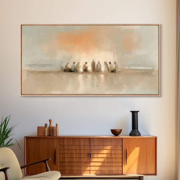 Silent Nativity – Framed Canvas Print – Christian Art Print – Christian Wall Art – Christian Art Canvas – Jesus Painting – Christmas Art Wo