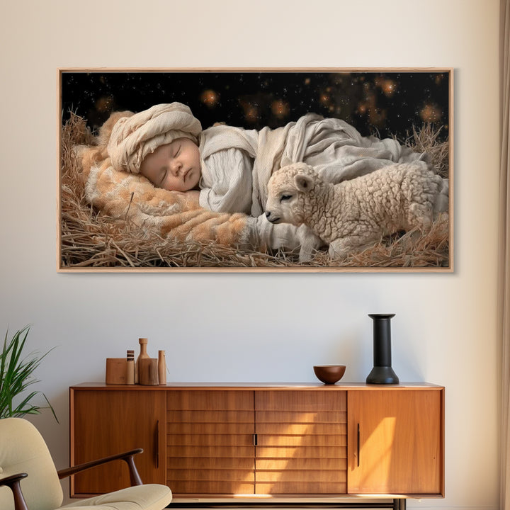 Pure Promise – Framed Canvas Print – Christian Art Canvas – Christian Wall Art – Modern Christian Art – Christian Christmas Art – Jesus Art