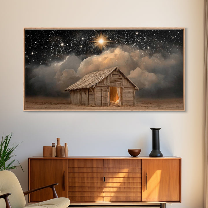 Star of Wonder – Framed Canvas Print – Christian Wall Art – Christian Christmas Art – Christmas Canvas Wall Art – Christian Art Canvas – Fr