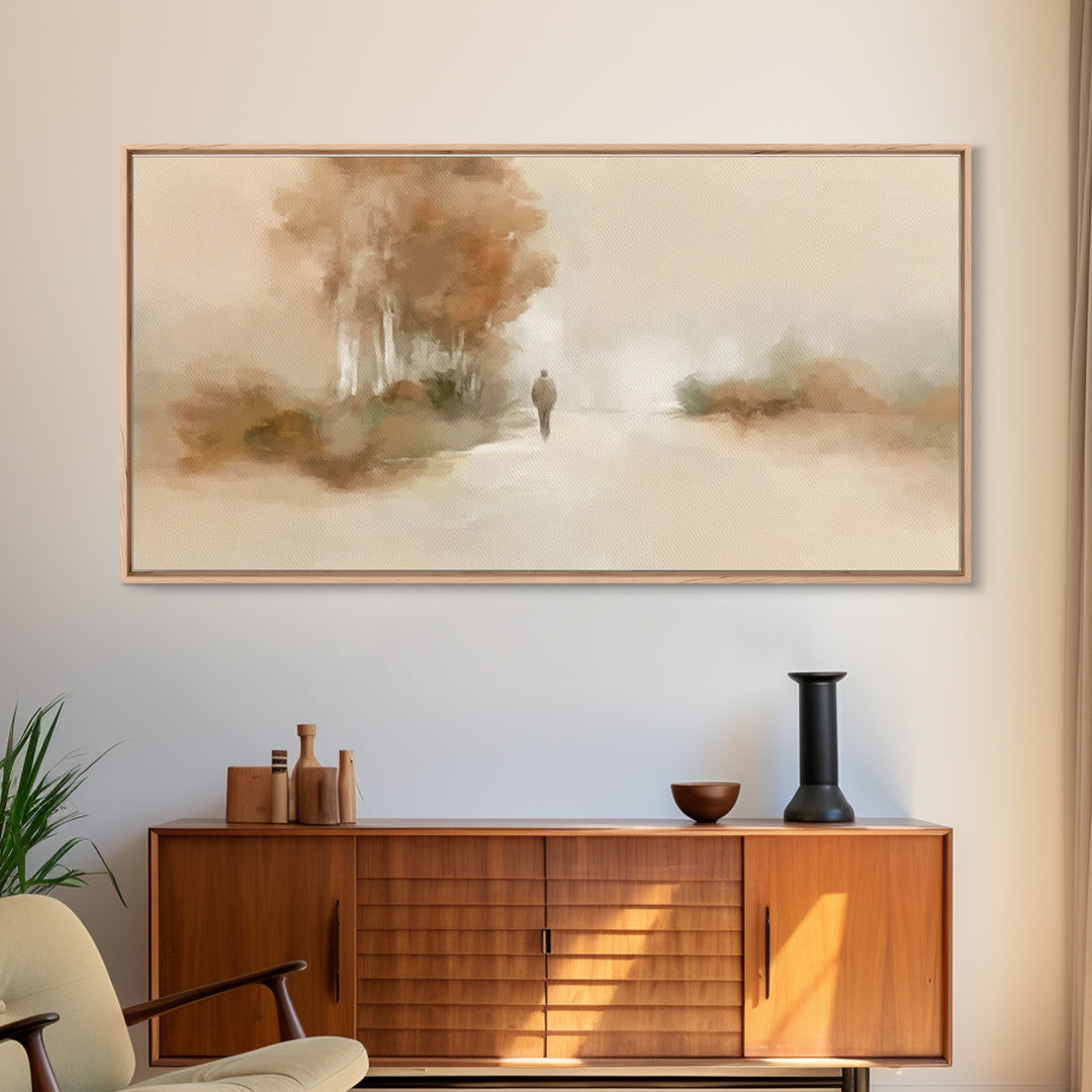Autumn Journey – Framed Canvas Print – Christian Wall Art – Jesus Painting – Christian Art Canvas – Christian Art Print – Christian Gift Id