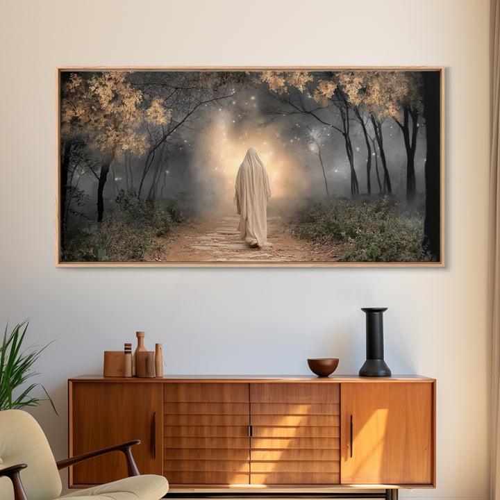 Sacred Pathway – Framed Canvas Print – Jesus Painting – Christian Art Canvas – Christian Wall Art – Modern Christian Art – Christian Art Pr
