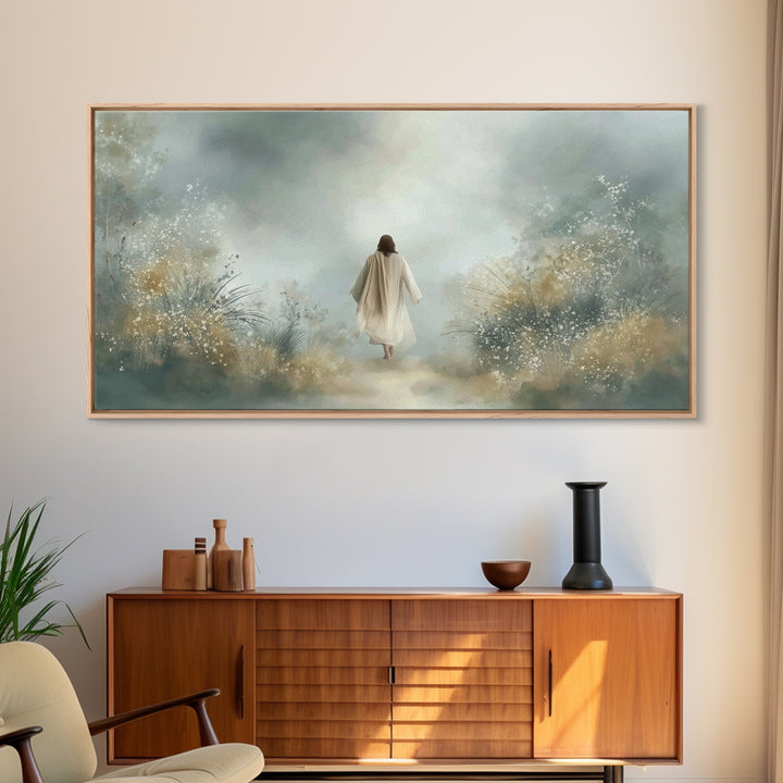 Heavenly Ascent – Framed Canvas Print – Christian Art – Christian Wall Art – Jesus Painting – Christian Art Canvas – Subtle Christian Art